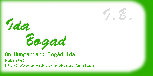 ida bogad business card